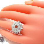18K White Gold Prong Pave Diamond Semi Mount Ring 22327 - Image 7