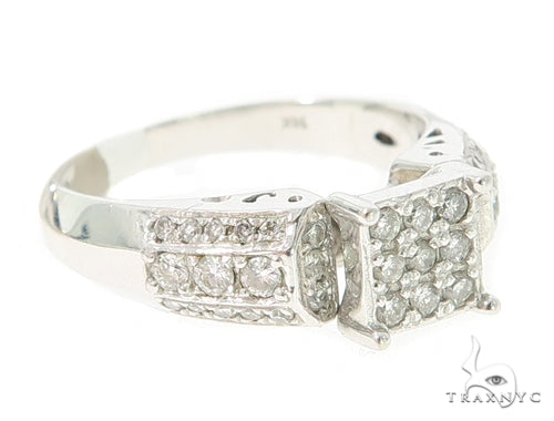 Square Head Diamond Engagement Ring Set 5463 - Image 2