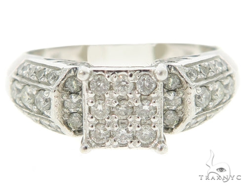 Square Head Diamond Engagement Ring Set 5463 - Image 3