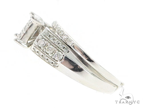 Square Head Diamond Engagement Ring Set 5463 - Image 5