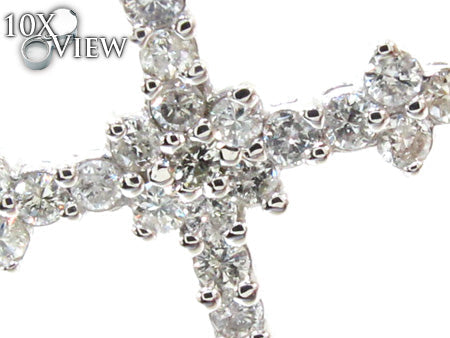 Ladies Prong Diamond Cross Crucifix 21206 - Image 3