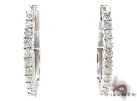 Ladies Prong Diamond Earrings 21207 - Image 1