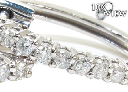Ladies Prong Diamond Earrings 21207 - Image 3