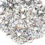 Ladies White Gold Prong Diamond Earrings 21123 - Image 3