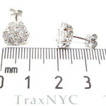 Ladies White Gold Prong Diamond Earrings 21123 - Image 5