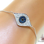 Ladies Evil Eye White Gold Two Color Diamond Bracelet 21296 - Image 5