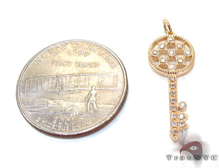 Ladies Diamond Key Pendant 21196 - Image 5