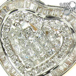 Ladies Yellow Gold Diamond Heart Earrings 20890 - Image 3