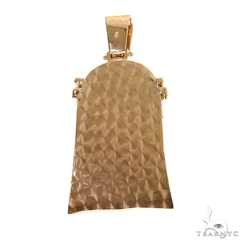 Large 14K Gold Diamond Jesus Pendant 67742 - Image 4