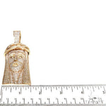Large 14K Gold Diamond Jesus Pendant 67742 - Image 5