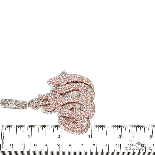 Large 2 Tone Diamond Allah Pendant 67361 - Image 5