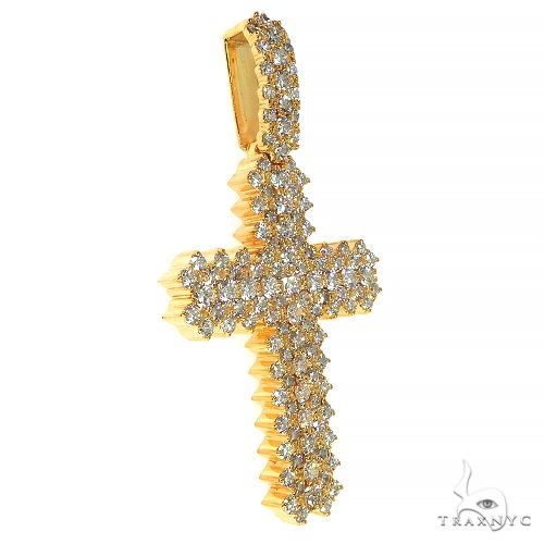 Large Diamond Cross Pendant (Lab) 68212 - Image 2
