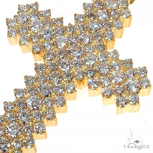 Large Diamond Cross Pendant (Lab) 68212 - Image 3