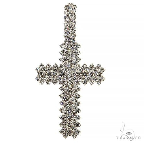 Large Diamond Cross Pendant (Lab) 68213 - Image 1
