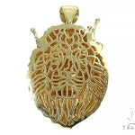 Large Diamond Crown Lion Head Pendant 66264 - Image 3
