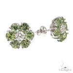 Meadow Bloom Sapphire Diamond Earrings Large 66902 - Image 2