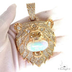 Large Grizzly Bear Opal Diamond Pendant 68854 - Image 8