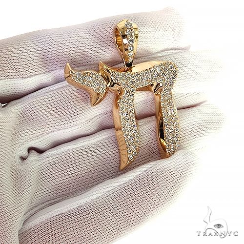 Large Jewish Chai Diamond Pendant 68736 - Image 7