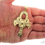 Large 14K Yellow Gold TraxNYC's Mystique Ankh Cross Crucifix 57694 - Image 6