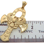 Large 14K Yellow Gold TraxNYC's Mystique Ankh Cross Crucifix 57694 - Image 8