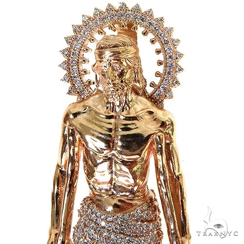 Large St. Lazarus Diamond Pendant 67699 - Image 3