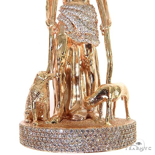 Large St. Lazarus Diamond Pendant 67699 - Image 4