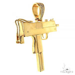 Large Uzi submachine Gun Diamond Pendant 68886 - Image 2