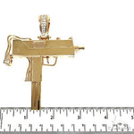 Large Uzi submachine Gun Diamond Pendant 68886 - Image 4