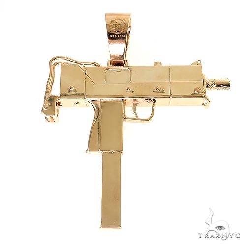 Large Uzi submachine Gun Diamond Pendant 69464 - Image 4