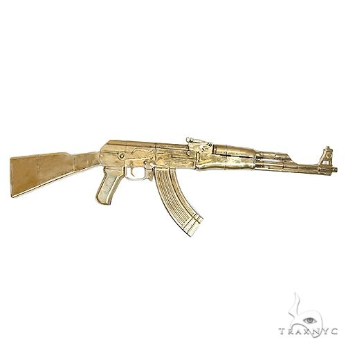 Life Size  Ak 47 Recreated in Brass -Not Real Weapon 69074 - Image 2