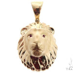 Small Lion Head Pendant with Ruby Eyes 64027 - Image 1