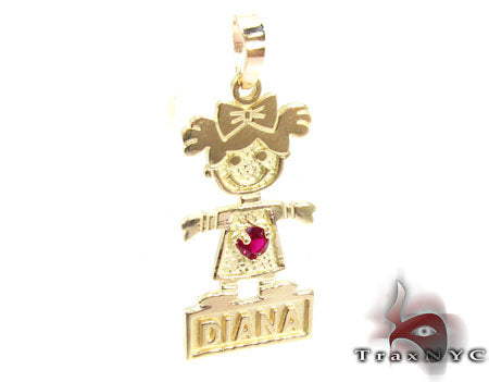 Little Girl Gold Pendant 28020 - Image 2