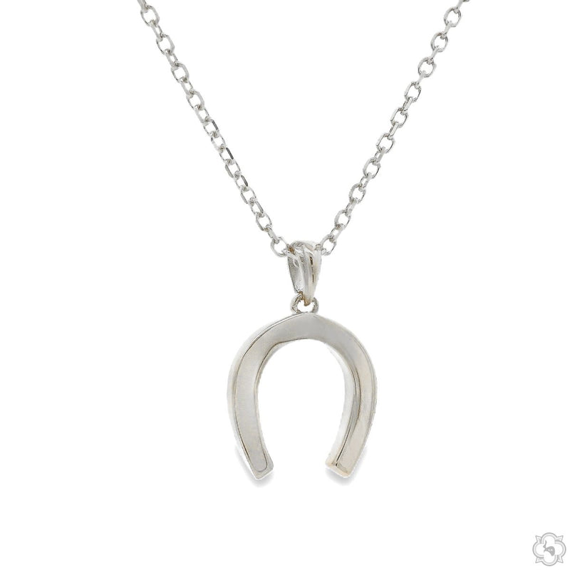 Lucky Horseshoe Diamond Pendant .925 Silver 70774 - Image 4