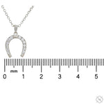 Lucky Horseshoe Diamond Pendant .925 Silver 70774 - Image 5