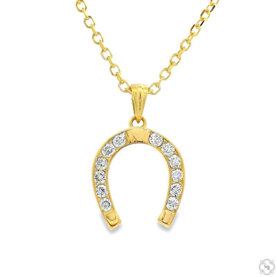 Lucky Horseshoe Diamond Pendant 70773 - Image 1