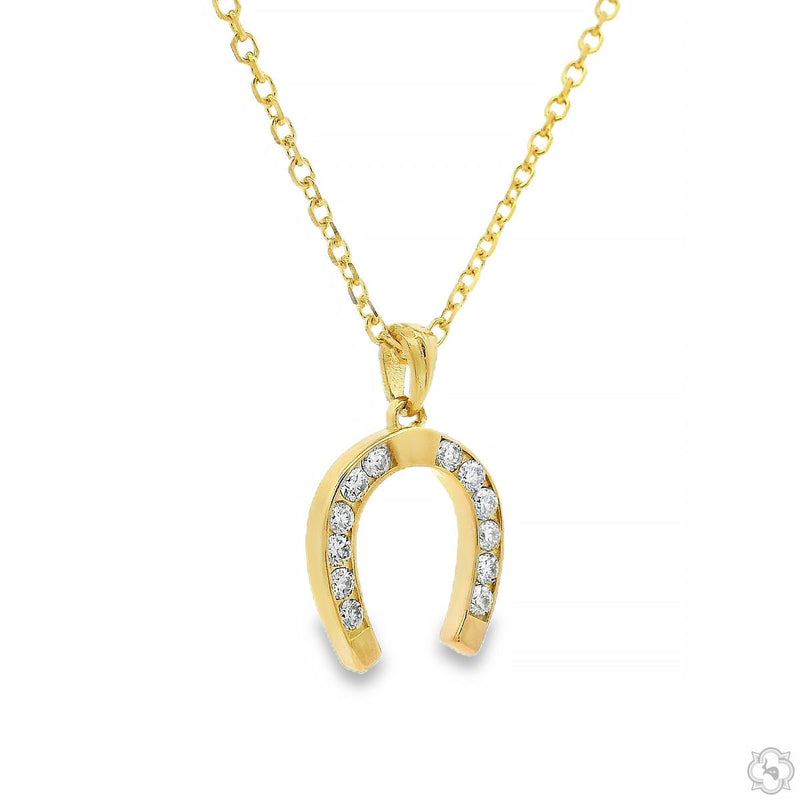 Lucky Horseshoe Diamond Pendant 70773 - Image 2