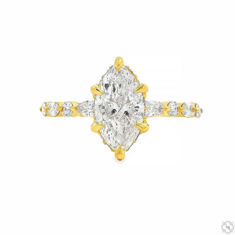Marquise Diamond Engagement Ring 70845 - Image 1