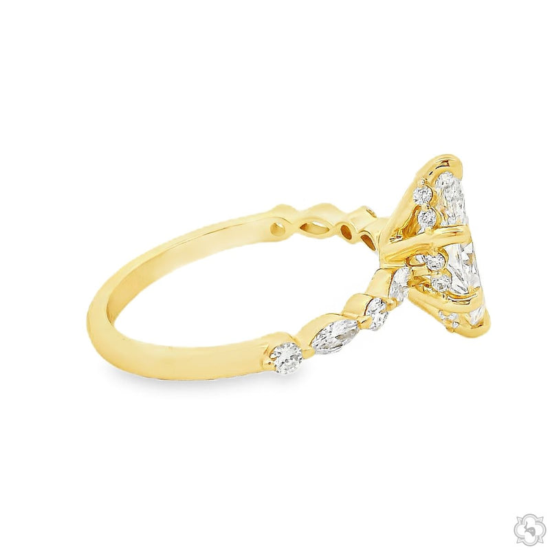 Marquise Diamond Engagement Ring 70845 - Image 2