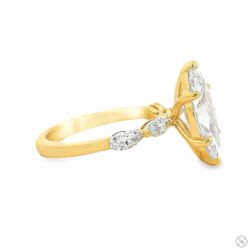 Marquise Diamond Engagement Ring 70855 - Image 3