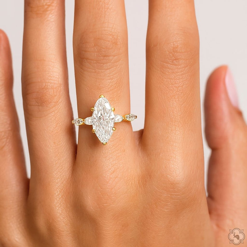 Marquise Diamond Engagement Ring 70855 - Image 6