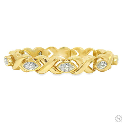 Marquise Diamond Twist Link Bracelet 70724 - Image 1