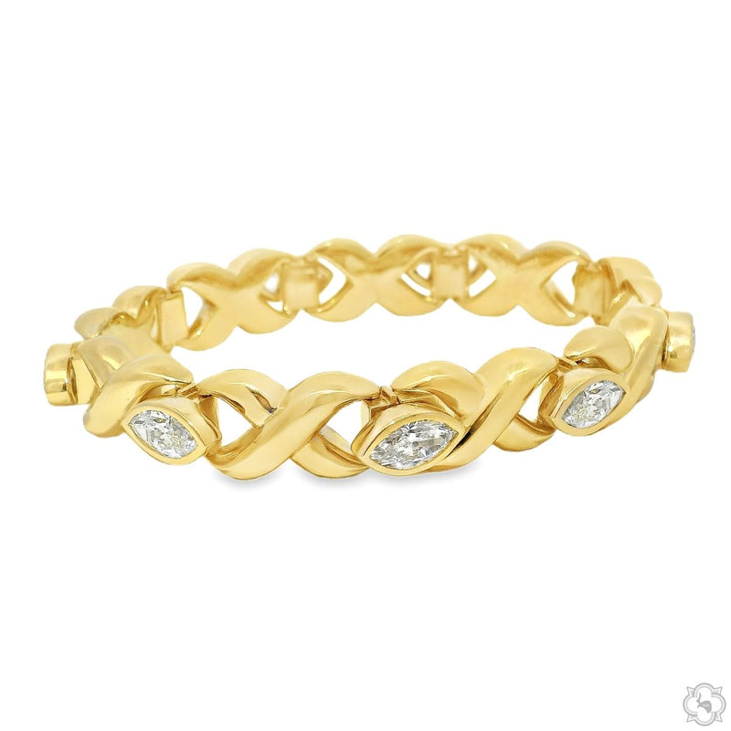 Marquise Diamond Twist Link Bracelet 70724 - Image 2