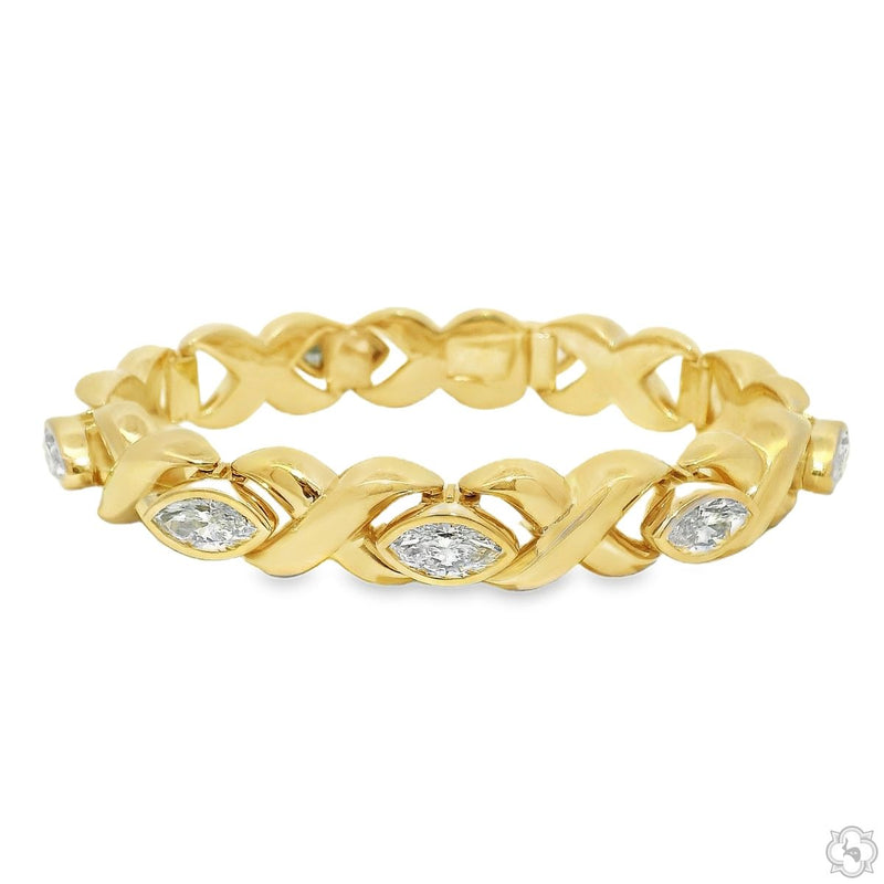 Marquise Diamond Twist Link Bracelet 70724 - Image 3