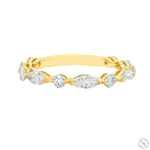 Marquise and Round Diamond Band 2.5mm  70820 - Image 1