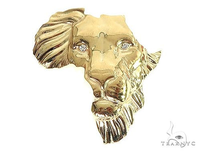 Medium  African Lion Face Pendant 66346 - Image 1