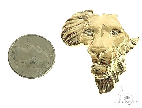 Medium  African Lion Face Pendant 66346 - Image 5