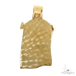 Medium 14K Gold Diamond Jesus Pendant 67778 - Image 4