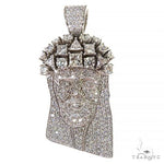 Medium Jesus Head Diamonds on The Crown Pendant 68011 - Image 1