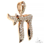 Medium Jewish Chai Diamond Pendant 68737 - Image 2