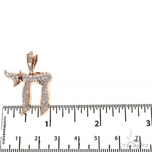 Medium Jewish Chai Diamond Pendant 68737 - Image 5